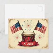 4 juli, Onafhankelijkheidsdag, Briefkaart (Voorkant / Achterkant)