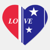 4 juli Onafhankelijkheidsdag cadeaus Hart Sticker (Voorkant)