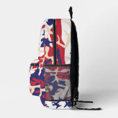 4 juli, Onafhankelijkheidsdag, Camouflage Beige Bedrukte Rugzak (Rechts)