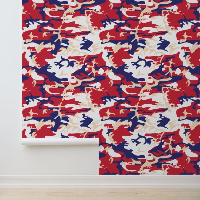 4 juli, Onafhankelijkheidsdag, Camouflage Beige Behang (Applicatie)
