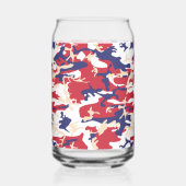4 juli, Onafhankelijkheidsdag, Camouflage Beige Blikvorm Glas (Achterkant)