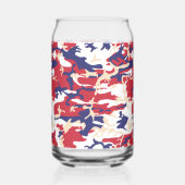 4 juli, Onafhankelijkheidsdag, Camouflage Beige Blikvorm Glas (Links)
