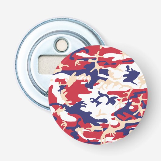 4 juli, Onafhankelijkheidsdag, Camouflage Beige Button Flesopener (Voorkant)