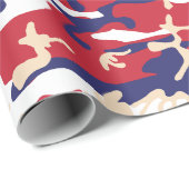 4 juli, Onafhankelijkheidsdag, Camouflage Beige Cadeaupapier (Rol Hoek)