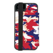4 juli, Onafhankelijkheidsdag, Camouflage Beige Incipio iPhone Portemonnee Hoesje (Agenda Achterkant)