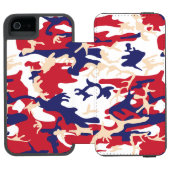 4 juli, Onafhankelijkheidsdag, Camouflage Beige Incipio iPhone Portemonnee Hoesje (Agenda Open)