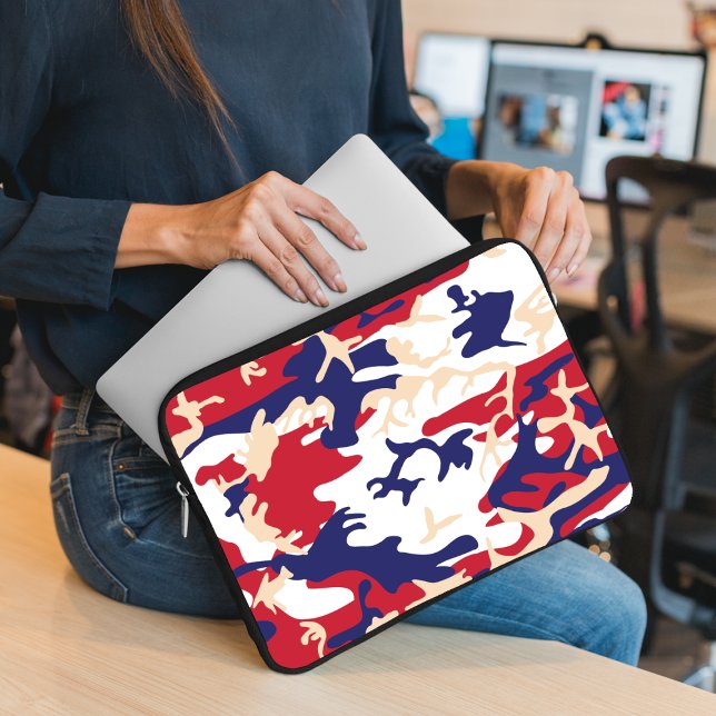 4 juli, Onafhankelijkheidsdag, Camouflage Beige Laptop Sleeve (Creator heeft geüpload)