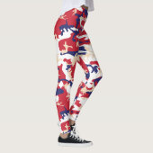 4 juli, Onafhankelijkheidsdag, Camouflage Beige Leggings (Rechts)