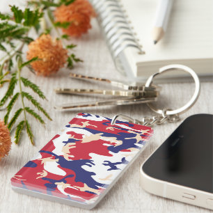 4 juli, Onafhankelijkheidsdag, Camouflage Beige Sleutelhanger