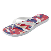 4 juli, Onafhankelijkheidsdag, Camouflage Beige Teenslippers (Schuin)
