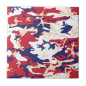 4 juli, Onafhankelijkheidsdag, Camouflage Beige Tegeltje (Voorkant)