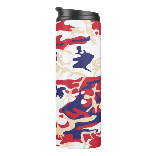 4 juli, Onafhankelijkheidsdag, Camouflage Beige Thermosbeker (Geroteerd rechts)