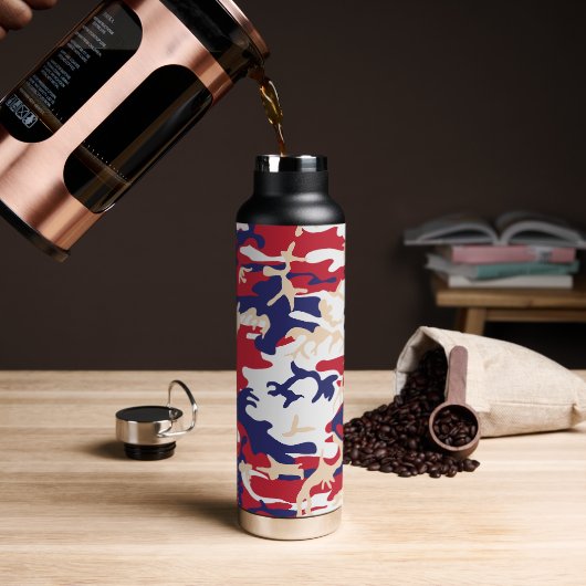 4 juli, Onafhankelijkheidsdag, Camouflage Beige Waterfles (Koffie)
