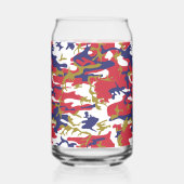 4 juli, Onafhankelijkheidsdag, Camouflage Gold Blikvorm Glas (Voorkant)