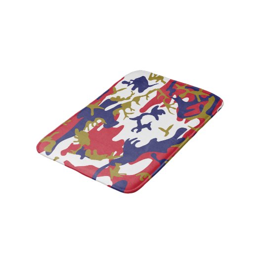 4 juli, Onafhankelijkheidsdag, Camouflage Goud Badmat (Gekanteld)