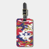 4 juli, Onafhankelijkheidsdag, Camouflage Goud Bagagelabel (Voorkant verticaal)