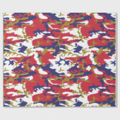 4 juli, Onafhankelijkheidsdag, Camouflage Goud Cadeaupapier (Vlak)