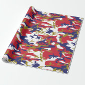 4 juli, Onafhankelijkheidsdag, Camouflage Goud Cadeaupapier (Uitgerold)