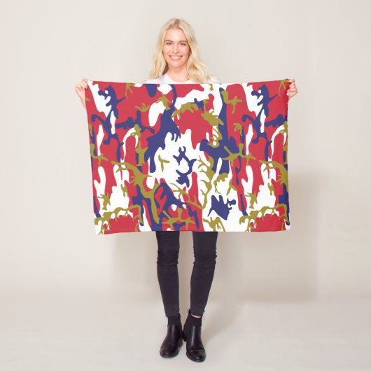 4 juli, Onafhankelijkheidsdag, Camouflage Goud Fleece Deken (In situ)