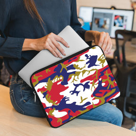4 juli, Onafhankelijkheidsdag, Camouflage Goud Laptop Sleeve