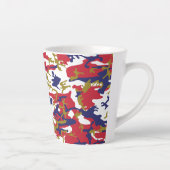 4 juli, Onafhankelijkheidsdag, Camouflage Goud Latte Mok (Rechts)