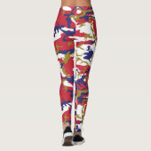 4 juli, Onafhankelijkheidsdag, Camouflage Goud Leggings (Achterkant)