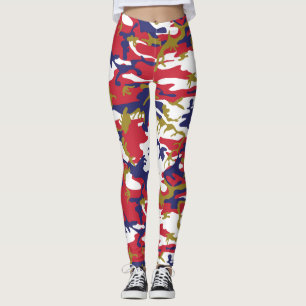 4 juli, Onafhankelijkheidsdag, Camouflage Goud Leggings