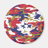 4 juli, Onafhankelijkheidsdag, Camouflage Goud Magneet (Voorkant)