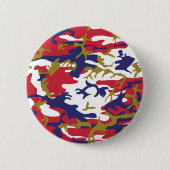 4 juli, Onafhankelijkheidsdag, Camouflage Goud Ronde Button 5,7 Cm (Voorkant)