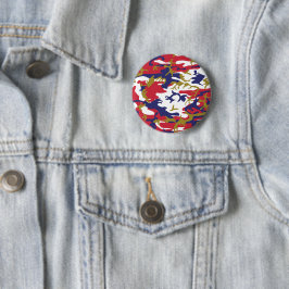 4 juli, Onafhankelijkheidsdag, Camouflage Goud Ronde Button 5,7 Cm