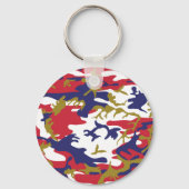 4 juli, Onafhankelijkheidsdag, Camouflage Goud Sleutelhanger (Voorkant)