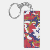 4 juli, Onafhankelijkheidsdag, Camouflage Goud Sleutelhanger (Voorkant Links)
