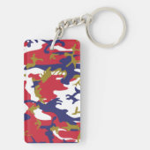 4 juli, Onafhankelijkheidsdag, Camouflage Goud Sleutelhanger (achterkant)