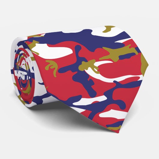 4 juli, Onafhankelijkheidsdag, Camouflage Goud Stropdas (Opgerold)