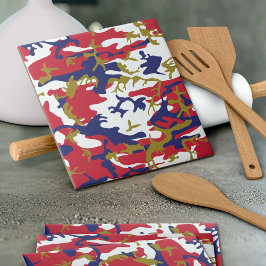 4 juli, Onafhankelijkheidsdag, Camouflage Goud Tegeltje