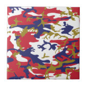 4 juli, Onafhankelijkheidsdag, Camouflage Goud Tegeltje (Voorkant)