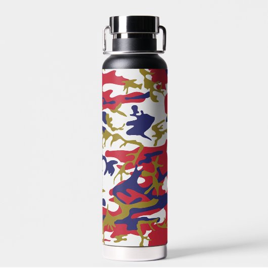 4 juli, Onafhankelijkheidsdag, Camouflage Goud Waterfles (Achterkant)