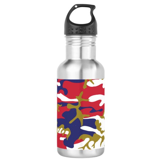 4 juli, Onafhankelijkheidsdag, Camouflage Goud Waterfles (Voorkant)