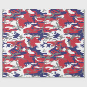 4 juli, Onafhankelijkheidsdag, Camouflage Grijs Cadeaupapier (Vlak)