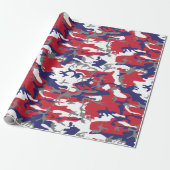 4 juli, Onafhankelijkheidsdag, Camouflage Grijs Cadeaupapier (Uitgerold)