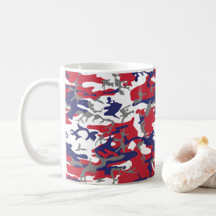 4 juli, Onafhankelijkheidsdag, Camouflage Grijs Koffiemok