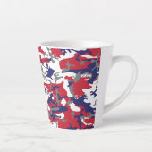4 juli, Onafhankelijkheidsdag, Camouflage Grijs Latte Mok (Rechts)