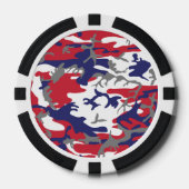 4 juli, Onafhankelijkheidsdag, Camouflage Grijs Poker Chips (Voorkant)