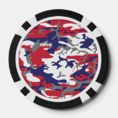 4 juli, Onafhankelijkheidsdag, Camouflage Grijs Poker Chips (Achterkant)