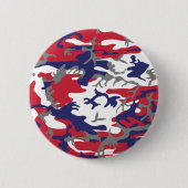 4 juli, Onafhankelijkheidsdag, Camouflage Grijs Ronde Button 5,7 Cm (Voorkant)
