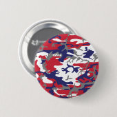 4 juli, Onafhankelijkheidsdag, Camouflage Grijs Ronde Button 5,7 Cm (Voorkant /achterkant)