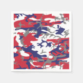 4 juli, Onafhankelijkheidsdag, Camouflage Grijs Servet (Voorkant)