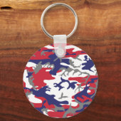 4 juli, Onafhankelijkheidsdag, Camouflage Grijs Sleutelhanger (Voorkant)