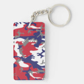 4 juli, Onafhankelijkheidsdag, Camouflage Grijs Sleutelhanger (achterkant)