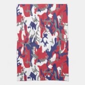 4 juli, Onafhankelijkheidsdag, Camouflage Grijs Theedoek (Verticaal)